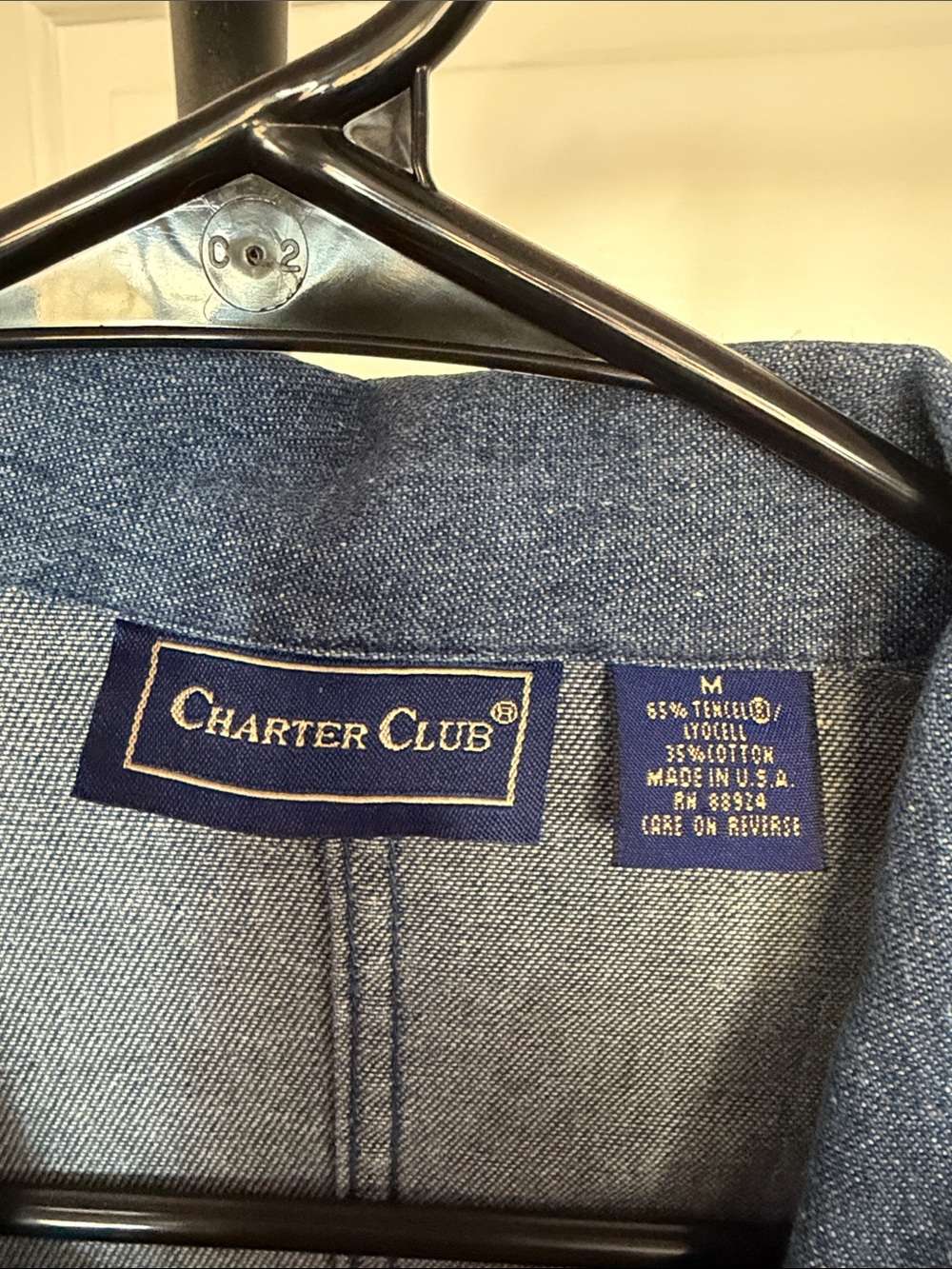 Charter Club Light Blue Denim Blazer - Picture 2 of 9